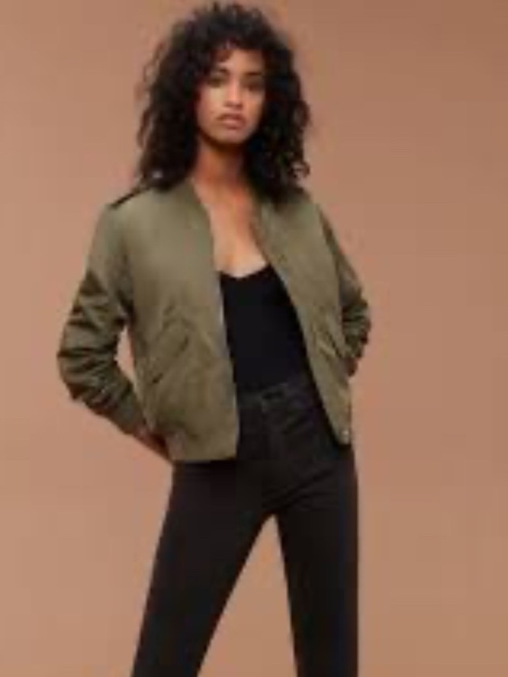 Talula  WHITYBY Olive Green Bomber Jacket. Size L